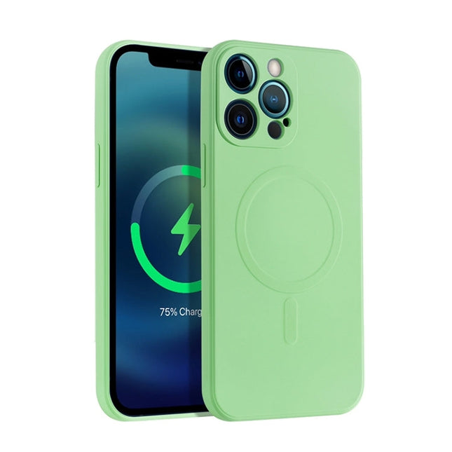 Liquid Silicone Full Coverage Magsafe Phone Case, For iPhone 11 Pro Max