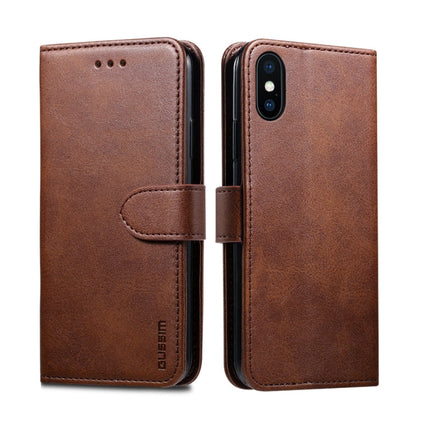GUSSIM Magnetic Horizontal Flip Leather Case with Holder & Card Slots & & Wallet, For iPhone XS Max, For iPhone X / XS, For iPhone XR, For iPhone 11, For iPhone 11 Pro