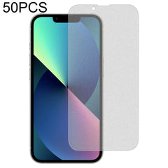 For iPhone 16e / 13 / 13 Pro 50pcs Transparent Frosted Full Screen Tempered Glass Film, For iPhone 13 mini (50pcs), For iPhone 16e / 13 / 13 Pro  (50pcs), For iPhone 13 Pro Max (50pcs)