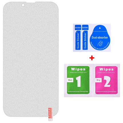 For iPhone 17e / 16e / 14 / 13 / 13 Pro 50pcs Transparent Frosted Full Screen Tempered Glass Film, For iPhone 16e / 13 / 13 Pro  (50pcs)