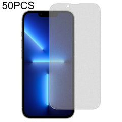 For iPhone 16e / 13 / 13 Pro 50pcs Transparent Frosted Full Screen Tempered Glass Film, For iPhone 13 mini (50pcs), For iPhone 16e / 13 / 13 Pro  (50pcs), For iPhone 13 Pro Max (50pcs)