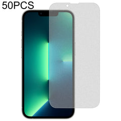 For iPhone 16e / 13 / 13 Pro 50pcs Transparent Frosted Full Screen Tempered Glass Film, For iPhone 16e / 13 / 13 Pro  (50pcs), For iPhone 13 Pro Max (50pcs)