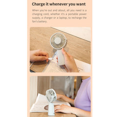 VH F15 Zao 3 In 1 USB Charging Handheld Electric Fan, 3 Speed Adjustment