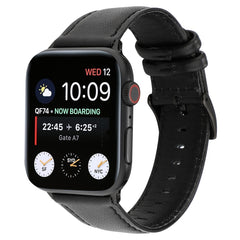 Oil Wax Crazy Horse Texture Genuine Leather Strap, For Apple Watch Series, For Apple Watch Series 5