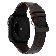 Oil Wax Crazy Horse Texture Genuine Leather Strap, For Apple Watch Series, For Apple Watch Series 5