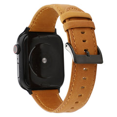 Oil Wax Crazy Horse Texture Genuine Leather Strap, For Apple Watch Series, For Apple Watch Series 5