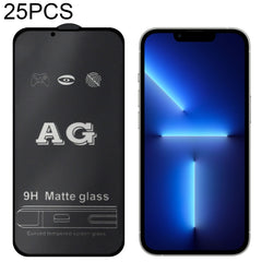 For iPhone 13 / 13 Pro 25pcs AG Matte Frosted Full Cover Tempered Glass Film, For iPhone 13 mini (25pcs), For iPhone 16e / 13 / 13 Pro  (25pcs), For iPhone 13 Pro Max (25pcs)