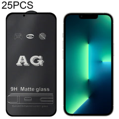 For iPhone 13 / 13 Pro 25pcs AG Matte Frosted Full Cover Tempered Glass Film, For iPhone 13 mini (25pcs), For iPhone 16e / 13 / 13 Pro  (25pcs), For iPhone 13 Pro Max (25pcs)