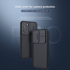 NILLKIN Black Mirror Pro Series Camshield Phone Case, For Samsung Galaxy S22 5G, For Samsung Galaxy S22 Ultra 5G, For Samsung Galaxy S22+ 5G