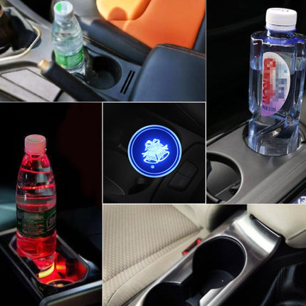 Car AcrylicColorful USB Charger Water Cup Groove LED Atmosphere Light, Bell, Santa Claus, Christmas Deer, Christmas Hat, Christmas Tree, Christmas, Glove, Socks, Snowflake, English Deer, English Christmas, English Tree