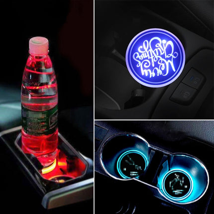 Car AcrylicColorful USB Charger Water Cup Groove LED Atmosphere Light, Bell, Santa Claus, Christmas Deer, Christmas Hat, Christmas Tree, Christmas, Glove, Socks, Snowflake, English Deer, English Christmas, English Tree
