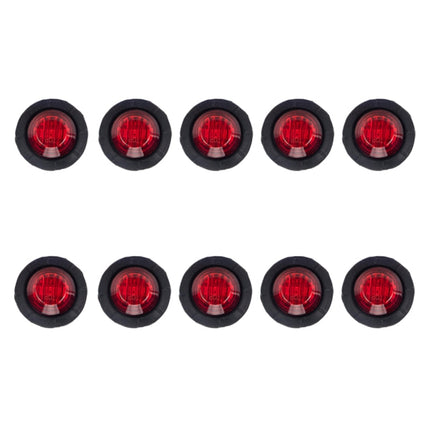 10 in 1 Truck Trailer LED Round Side Marker Lamp, A5010 Red Light, A5011 Amber Light, A5012 White Light, A5013 Red + Amber Light