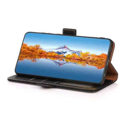 KHAZNEH Side-Magnetic Litchi Genuine Leather RFID Phone Case, For Samsung Galaxy A22 5G, For Samsung Galaxy A32 4G, For Samsung Galaxy A32 5G, For Samsung Galaxy A42 5G, For Samsung Galaxy A51 5G, For Samsung Galaxy A52 5G