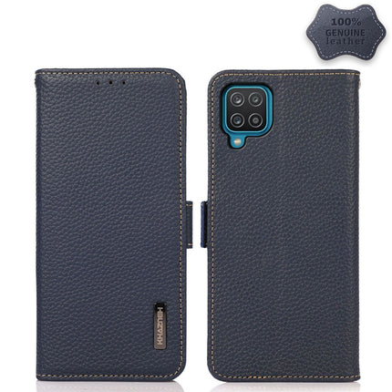KHAZNEH Side-Magnetic Litchi Genuine Leather RFID Phone Case, For Samsung Galaxy A72 5G, For Samsung Galaxy A82 5G, For Samsung Galaxy F62 / M62, For Samsung Galaxy M32, For Samsung Galaxy M52 5G, For Samsung Galaxy S20 FE
