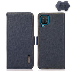 KHAZNEH Side-Magnetic Litchi Genuine Leather RFID Phone Case, For Samsung Galaxy A72 5G, For Samsung Galaxy A82 5G, For Samsung Galaxy F62 / M62, For Samsung Galaxy M32, For Samsung Galaxy M52 5G, For Samsung Galaxy S20 FE