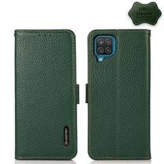 KHAZNEH Side-Magnetic Litchi Genuine Leather RFID Phone Case, For Samsung Galaxy A72 5G, For Samsung Galaxy A82 5G, For Samsung Galaxy F62 / M62, For Samsung Galaxy M32, For Samsung Galaxy M52 5G, For Samsung Galaxy S20 FE
