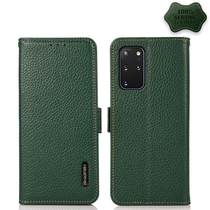 KHAZNEH Side-Magnetic Litchi Genuine Leather RFID Phone Case, For Samsung Galaxy S20+, For Samsung Galaxy S20, For Samsung Galaxy S20 Ultra, For Samsung Galaxy S21 FE 5G, For Samsung Galaxy S21+ 5G, For Samsung Galaxy S21 5G