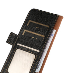 KHAZNEH Side-Magnetic Litchi Genuine Leather RFID Phone Case, For Samsung Galaxy S21 FE 5G, For Samsung Galaxy S21+ 5G, For Samsung Galaxy S21 5G, For Samsung Galaxy S21 Ultra 5G, For Samsung Galaxy S22+ 5G, For Samsung Galaxy S22 5G