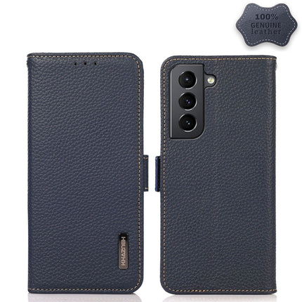 KHAZNEH Side-Magnetic Litchi Genuine Leather RFID Phone Case, For Samsung Galaxy S20+, For Samsung Galaxy S20, For Samsung Galaxy S20 Ultra, For Samsung Galaxy S21 FE 5G, For Samsung Galaxy S21+ 5G, For Samsung Galaxy S21 5G