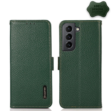 KHAZNEH Side-Magnetic Litchi Genuine Leather RFID Phone Case, For Samsung Galaxy S20+, For Samsung Galaxy S20, For Samsung Galaxy S20 Ultra, For Samsung Galaxy S21 FE 5G, For Samsung Galaxy S21+ 5G, For Samsung Galaxy S21 5G