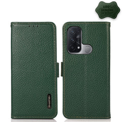 KHAZNEH Side-Magnetic Litchi Genuine Leather RFID Case, For OPPO Reno5 A JP Version, For OPPO Reno6 Pro 5G, For OPPO Reno6 Pro+ 5G, For OPPO Reno6 5G, For OPPO Reno7 5G, For OPPO Reno7 Pro 5G