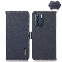 KHAZNEH Side-Magnetic Litchi Genuine Leather RFID Case, For OPPO Reno5 A JP Version, For OPPO Reno6 Pro 5G, For OPPO Reno6 Pro+ 5G, For OPPO Reno6 5G, For OPPO Reno7 5G, For OPPO Reno7 Pro 5G