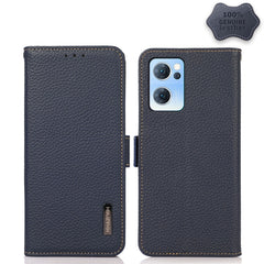 KHAZNEH Side-Magnetic Litchi Genuine Leather RFID Case, For OPPO Reno5 A JP Version, For OPPO Reno6 Pro 5G, For OPPO Reno6 Pro+ 5G, For OPPO Reno6 5G, For OPPO Reno7 5G, For OPPO Reno7 Pro 5G