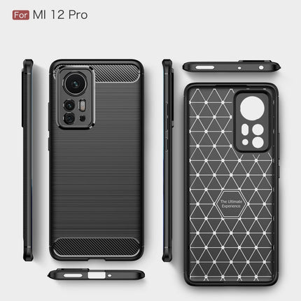 Brushed Texture Carbon Fiber TPU Phone Case, For Xiaomi 12 Pro 5G, For Xiaomi Mi 12 Ultra 5G