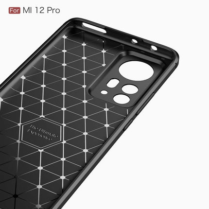 Brushed Texture Carbon Fiber TPU Phone Case, For Xiaomi 12 Pro 5G, For Xiaomi Mi 12 Ultra 5G