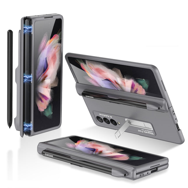GKK Magnetic Full Coverage Phone Flip Case with Pen Slot, For Samsung Galaxy Z Fold3 5G