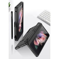 GKK Magnetic Full Coverage Phone Flip Case with Pen Slot, For Samsung Galaxy Z Fold3 5G