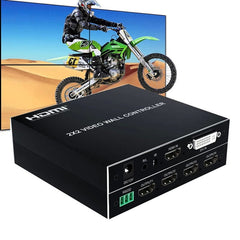 1080P 2 x 2 HDMI + DVI to 4 HDMI Ports Video Wall Controller, 1080P