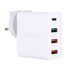 A3 PD 18W USB-C / Type-C + QC3.0 USB + Dual USB Interface Travel Charger, US Plug, EU Plug, UK Plug