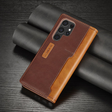 LC.IMEEKE LC-001 Series PU + TPU Color Matching Frosted Leather Phone Case