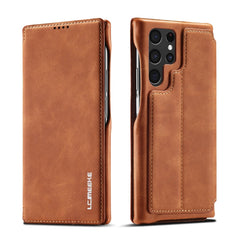 LC.IMEEKE Hon Ancient Series Horizontal Flip Leather Phone Case, For Samsung Galaxy S22 5G, For Samsung Galaxy S22+ 5G, For Samsung Galaxy S22 Ultra 5G