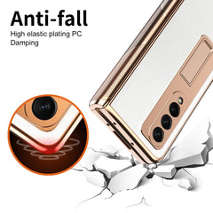 Electroplated Armor Cross Texture Phone Case, For Samsung Galaxy Z Fold3 5G, For Samsung Galaxy Z Fold2 5G