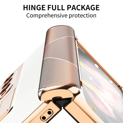 Electroplated Armor Cross Texture Phone Case, For Samsung Galaxy Z Fold3 5G, For Samsung Galaxy Z Fold2 5G