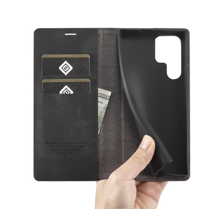 LC.IMEEKE Soft PU + TPU Magnetic Skin-friendly Feeling Leather Phone Case, For Samsung Galaxy S22 Ultra, For Samsung Galaxy S22