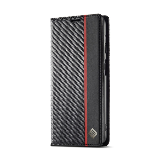 LC.IMEEKE Carbon Fiber Horizontal Flip Leather Phone Case, For Samsung Galaxy A13 5G, For Samsung Galaxy S22 Ultra 5G