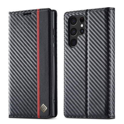 LC.IMEEKE Carbon Fiber Horizontal Flip Leather Phone Case, For Samsung Galaxy A13 5G, For Samsung Galaxy S22 Ultra 5G