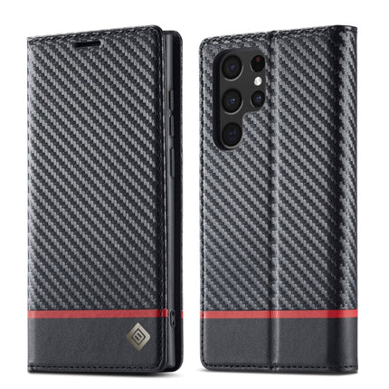 LC.IMEEKE Carbon Fiber Horizontal Flip Leather Phone Case, For Samsung Galaxy A13 5G, For Samsung Galaxy S22 Ultra 5G