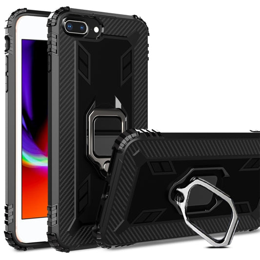 Carbon Fiber Protective Case with 360 Degree Rotating Ring Holder, For iPhone 6 / 7 / 8, For iPhone 6 Plus / 7 Plus / 8 Plus, For iPhone 11, For iPhone XR, For iPhone X / XS, For iPhone XS Max