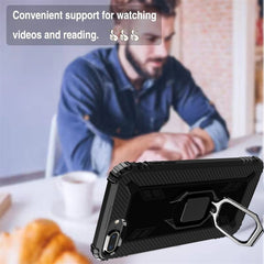 Carbon Fiber Protective Case with 360 Degree Rotating Ring Holder, For iPhone 6 / 7 / 8, For iPhone 6 Plus / 7 Plus / 8 Plus, For iPhone 11, For iPhone XR, For iPhone X / XS, For iPhone XS Max
