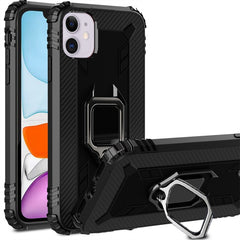 Carbon Fiber Protective Case with 360 Degree Rotating Ring Holder, For iPhone 11, For iPhone XR, For iPhone X / XS, For iPhone XS Max, For OPPO A9 (2020), For OPPO Realme 5 Pro, For OPPO Realme 5, For OPPO Realme XT