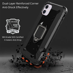 Carbon Fiber Protective Case with 360 Degree Rotating Ring Holder, For iPhone 11, For iPhone XR, For iPhone X / XS, For iPhone XS Max, For OPPO A9 (2020), For OPPO Realme 5 Pro, For OPPO Realme 5, For OPPO Realme XT