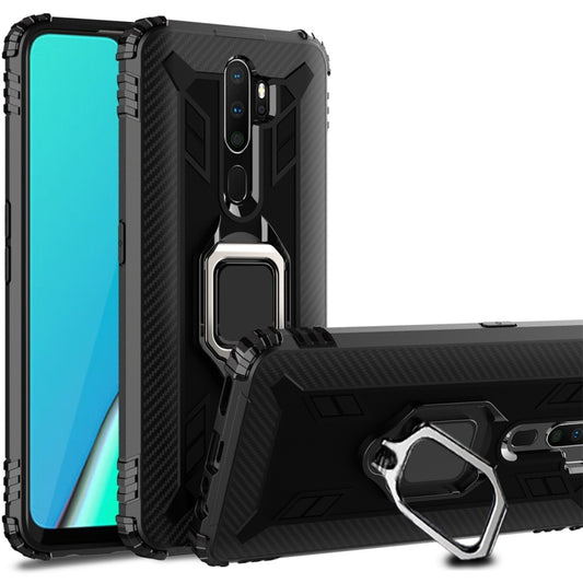 Carbon Fiber Protective Case with 360 Degree Rotating Ring Holder, For OPPO A9 (2020), For OPPO Realme 5 Pro, For OPPO Realme 5, For OPPO Realme XT, For Xiaomi Mi CC9 Pro / Note 10, For Xiaomi Redmi Note 8T