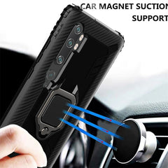 Carbon Fiber Protective Case with 360 Degree Rotating Ring Holder, For Xiaomi Mi CC9 Pro / Note 10, For Xiaomi Redmi Note 8T, For Xiaomi Redmi 8, For Xiaomi Redmi Note 8 Pro, For Xiaomi Redmi Note 8, For Vivo Y19 (U3), For Galaxy A51, For Galaxy A71