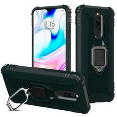 Carbon Fiber Protective Case with 360 Degree Rotating Ring Holder, For Xiaomi Mi CC9 Pro / Note 10, For Xiaomi Redmi Note 8T, For Xiaomi Redmi 8, For Xiaomi Redmi Note 8 Pro, For Xiaomi Redmi Note 8, For Vivo Y19 (U3), For Galaxy A51, For Galaxy A71