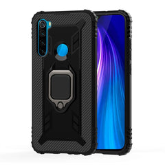 Carbon Fiber Protective Case with 360 Degree Rotating Ring Holder, For Xiaomi Mi CC9 Pro / Note 10, For Xiaomi Redmi Note 8T, For Xiaomi Redmi 8, For Xiaomi Redmi Note 8 Pro, For Xiaomi Redmi Note 8, For Vivo Y19 (U3), For Galaxy A51, For Galaxy A71