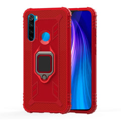 Carbon Fiber Protective Case with 360 Degree Rotating Ring Holder, For Xiaomi Mi CC9 Pro / Note 10, For Xiaomi Redmi Note 8T, For Xiaomi Redmi 8, For Xiaomi Redmi Note 8 Pro, For Xiaomi Redmi Note 8, For Vivo Y19 (U3), For Galaxy A51, For Galaxy A71